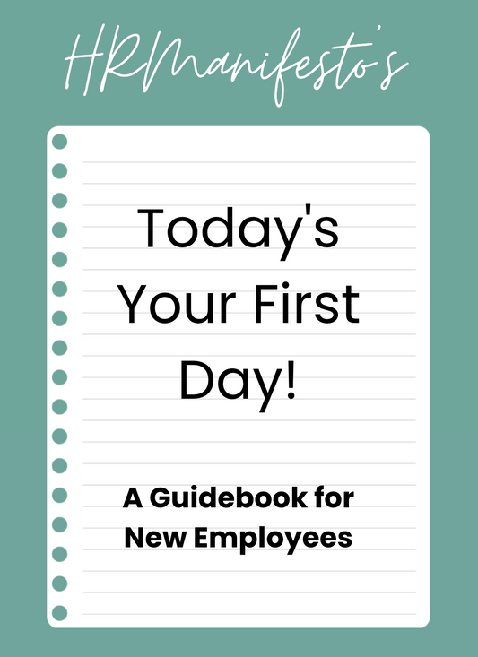 NOUVEAU! « Aujourd'hui, c'est votre premier jour ! » de HRManifesto : un guide pour les nouveaux employés 
