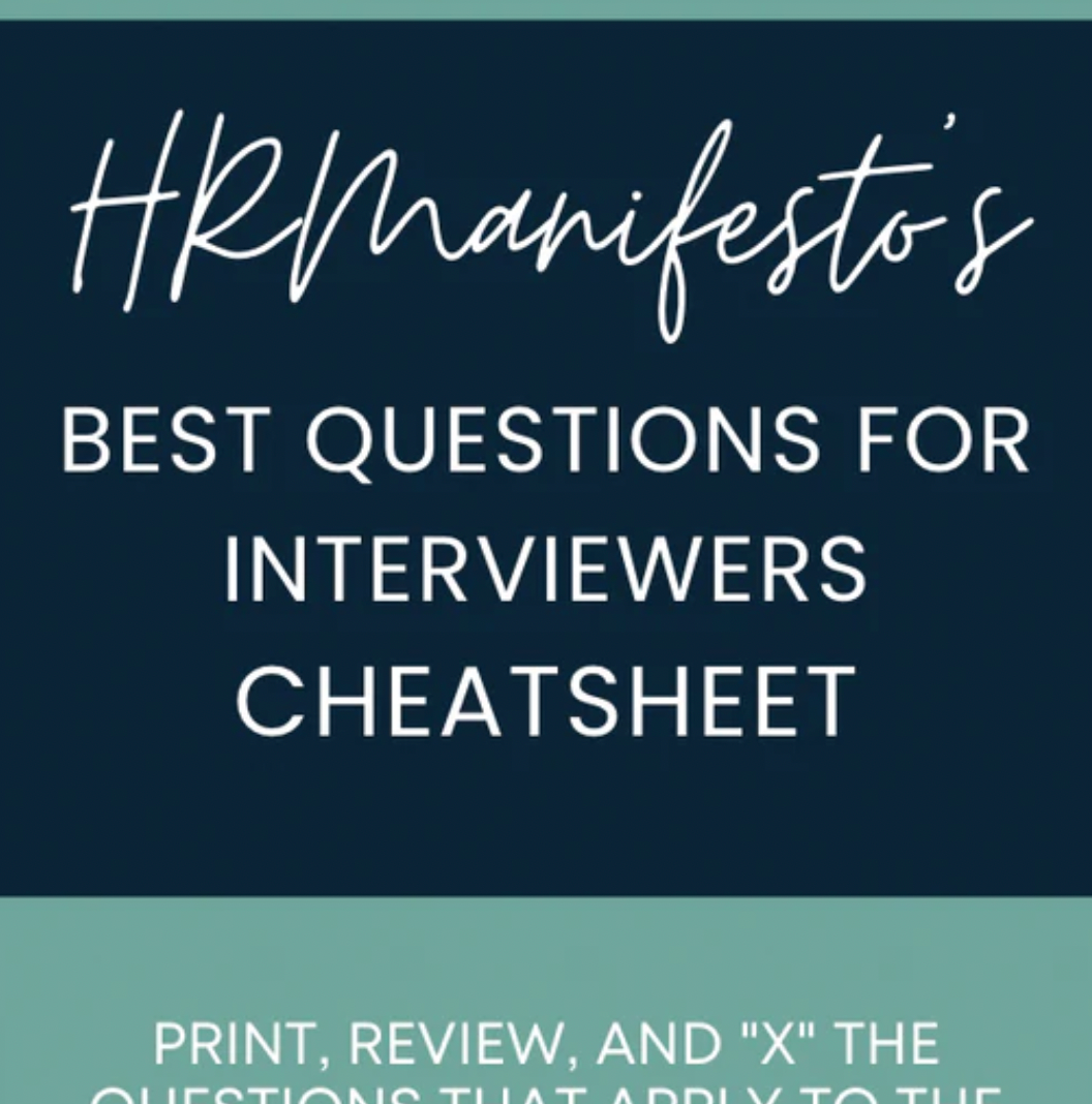 HRManifesto's Best Questions for Interviewers Cheatsheet