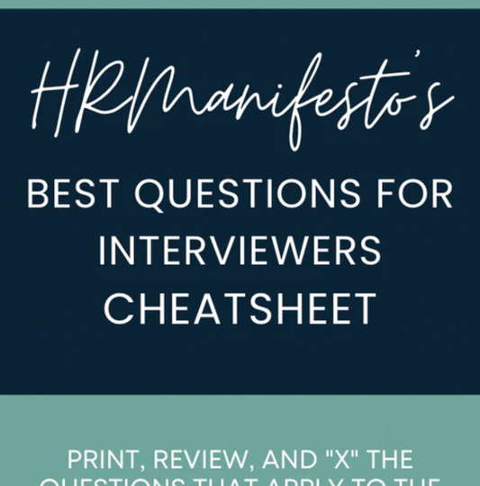 HRManifesto's Best Questions for Interviewers Cheatsheet