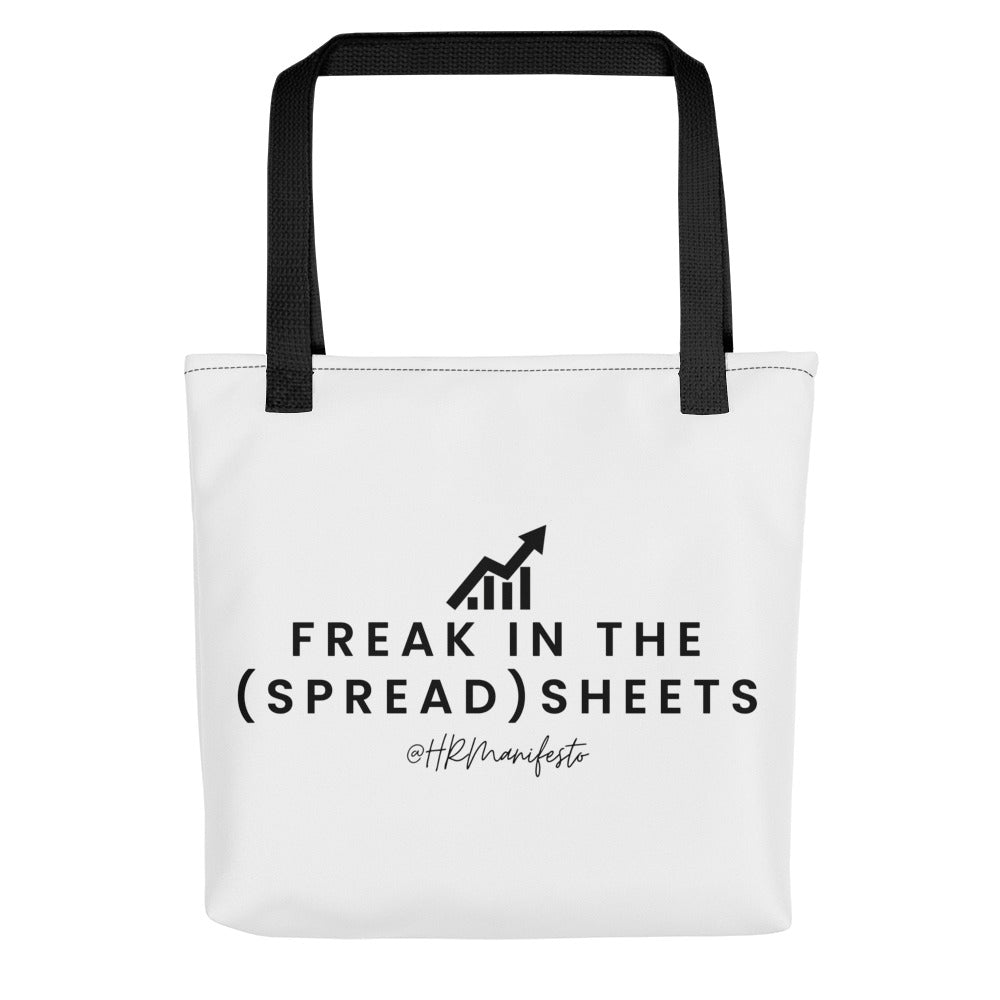 "Freak in the (Spread) Sheets" Tote Bag